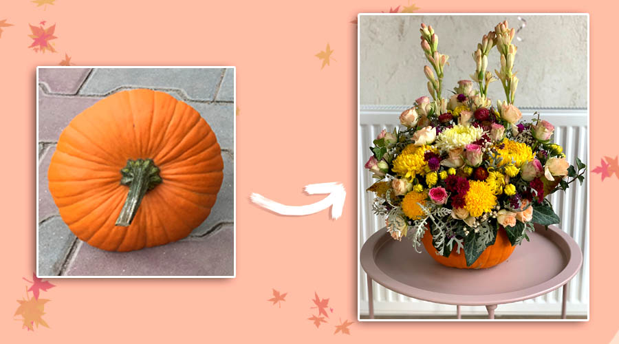 Pumpkin Flower Arrangement - DecorateLife